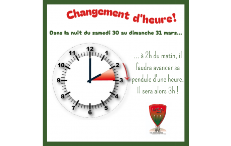 Changement d'heure 2024